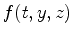 $\displaystyle f(t,y,z)$