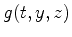 $\displaystyle g(t,y,z)$