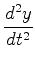 $\displaystyle {d^2y\over dt^2}$