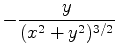 $\displaystyle -{y\over (x^2+y^2)^{3/2}}$
