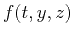 $\displaystyle f(t,y,z)$