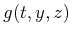 $\displaystyle g(t,y,z)$