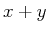 $\displaystyle x+y$