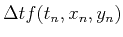 $\displaystyle \Delta t f(t_n,y_n,z_n)$