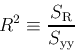 \begin{displaymath}
R^2 \equiv {S_{\rm R}\over S_{\rm yy}}
\end{displaymath}