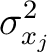 $\displaystyle \sigma_{x_j}^2$